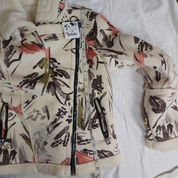 Zara Faux Suede Printed Jacket warm like Sweater - Picture 8 of 10